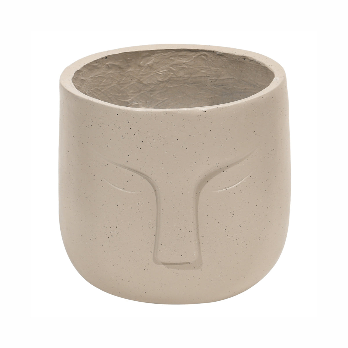 Ghiveci ecologic, Eco-friendly, Naimeed D6353, Mic, din materiale minerale, Crem, 28x25x25cm