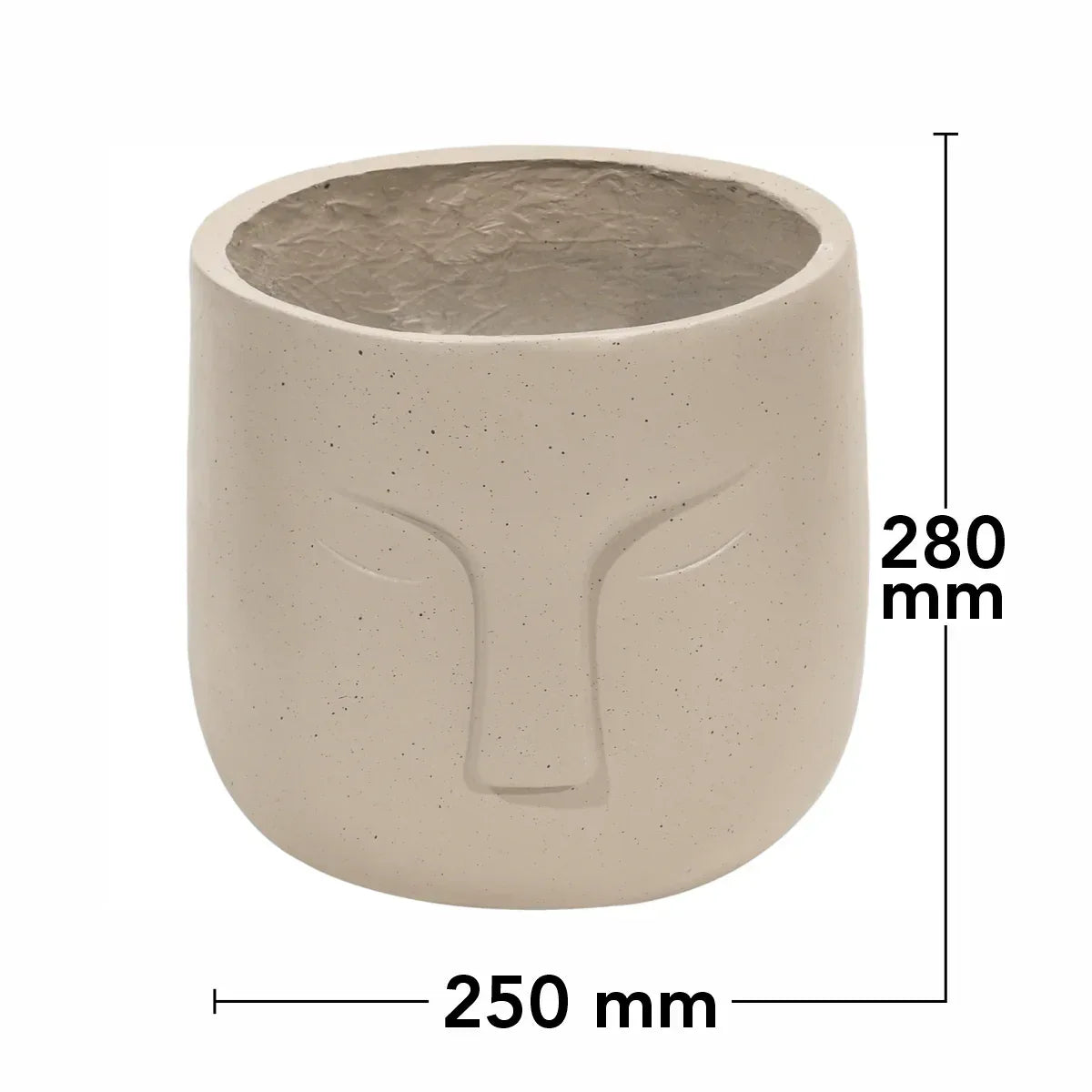 Ghiveci ecologic, Eco-friendly, Naimeed D6353, Mic, din materiale minerale, Crem, 28x25x25cm - 221.ro