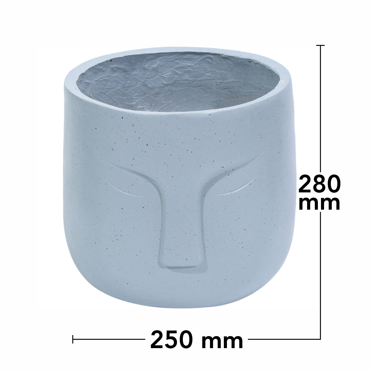 Ghiveci ecologic, Eco-friendly, Naimeed D6354, Mic, din materiale minerale, Gri, 28x25x25cm