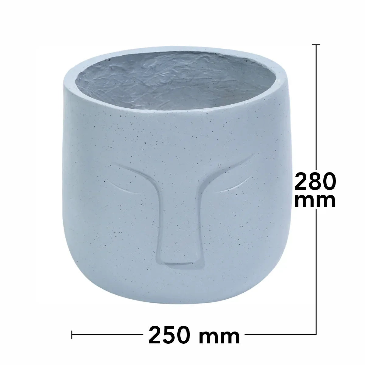 Ghiveci ecologic, Eco-friendly, Naimeed D6354, Mic, din materiale minerale, Gri, 28x25x25cm - 221.ro