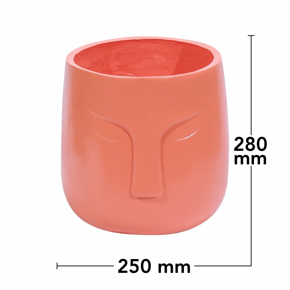 Ghiveci ecologic, Eco-friendly, Naimeed D6355, Mic, din materiale minerale, Portocaliu, 28x25x25cm - 221.ro
