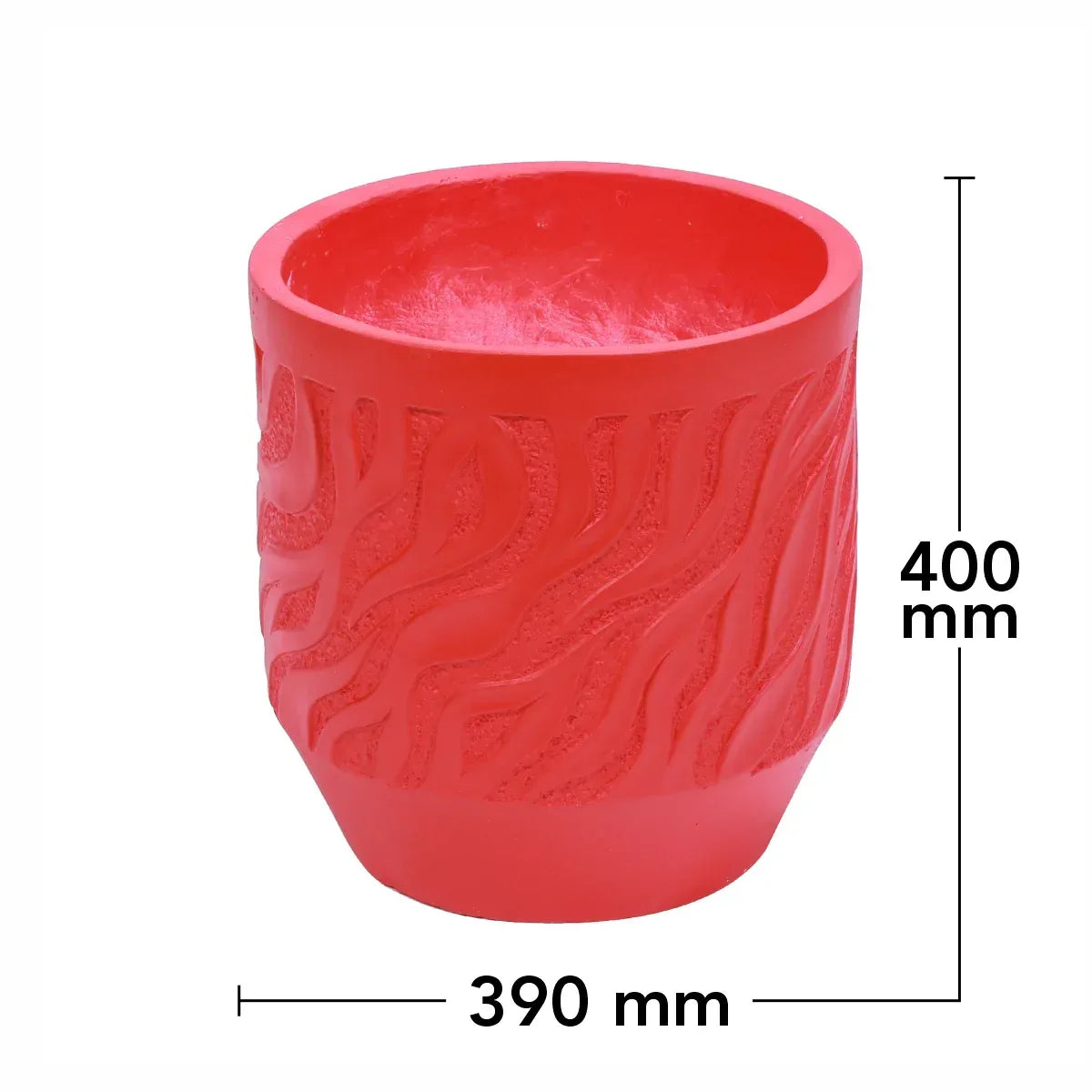 Ghiveci ecologic, Eco-friendly, Naimeed D6361, Mare, din materiale minerale, Rosu, 40x39x39cm - 221.ro