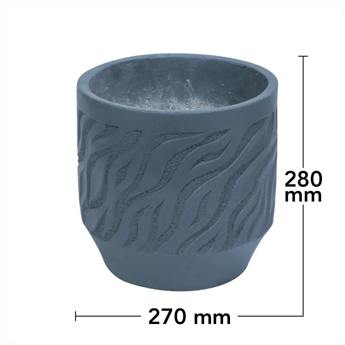 Ghiveci ecologic, Eco-friendly, Naimeed D6362, Mic, din materiale minerale, Gri, 28x27x27cm - 221.ro