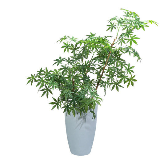 Ghiveci ecologic, Eco-friendly, Naimeed D6364, Mic, din materiale minerale, Alb, 39x24x24cm