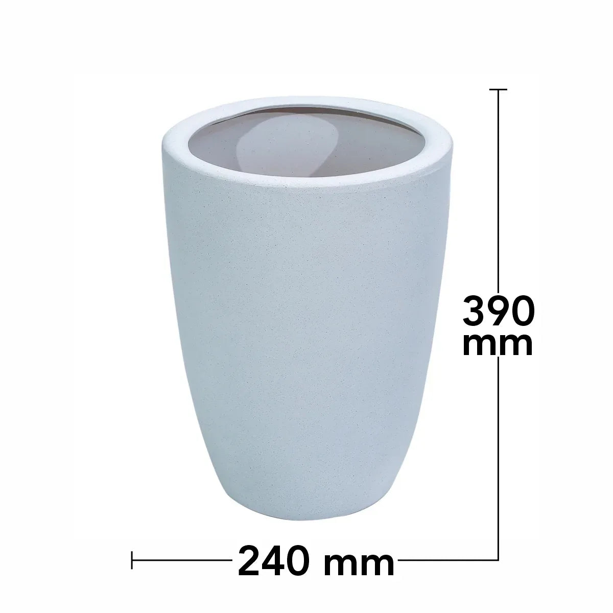 Ghiveci ecologic, Eco-friendly, Naimeed D6365, Mic, din materiale minerale, Gri, 29x24x24cm - 221.ro