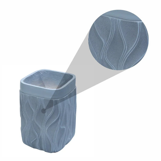 Ghiveci ecologic, Eco-friendly, Naimeed D6368, Mare, din materiale minerale, Gri, 47x33x33cm - 221.ro