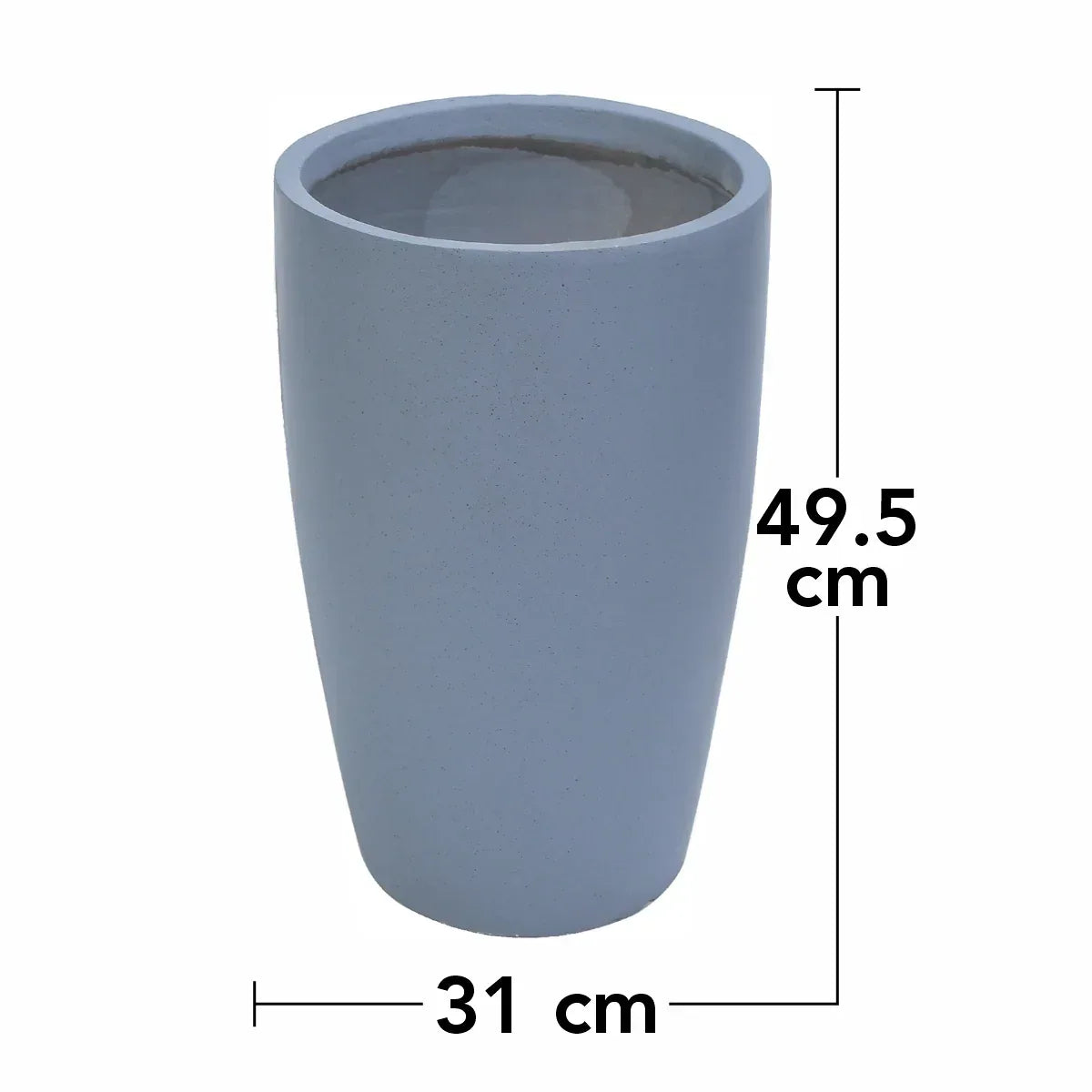Ghiveci ecologic, Eco-friendly, Naimeed D6372, Mediu, din materiale minerale, Gri, 49,5x31x31cm - 221.ro