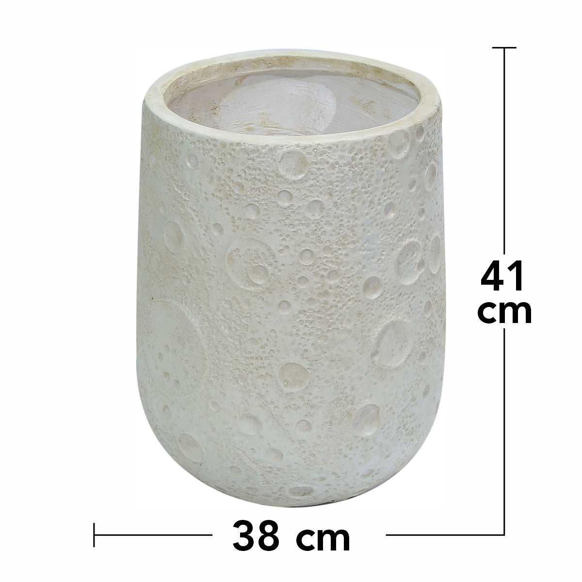 Ghiveci ecologic, Eco-friendly, Naimeed D6373, Mediu, din materiale minerale, Gri, 41x38x38cm
