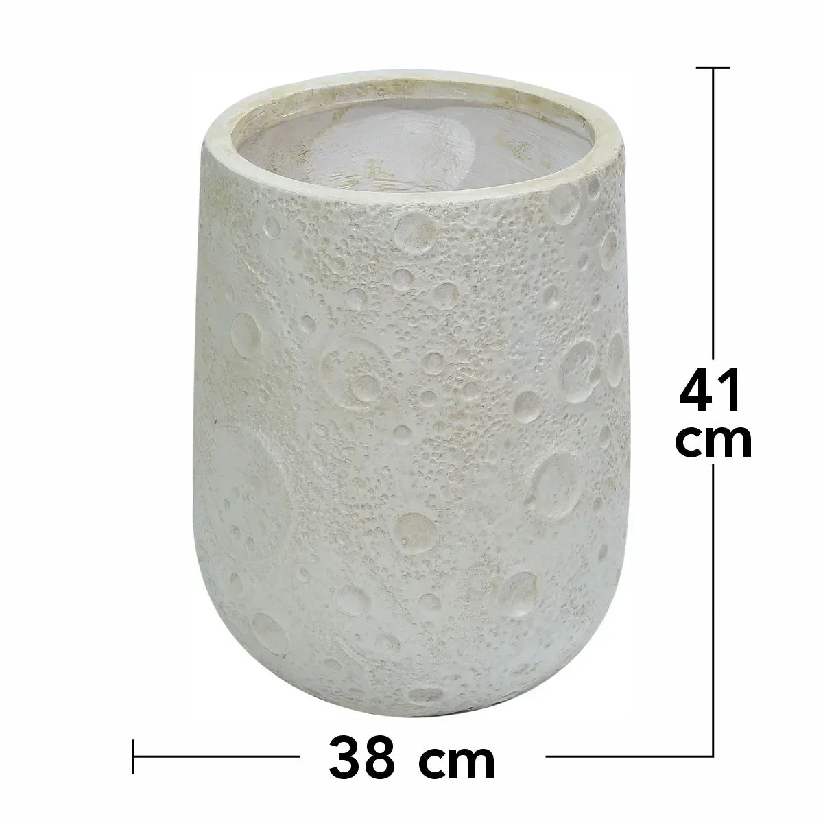 Ghiveci ecologic, Eco-friendly, Naimeed D6373, Mediu, din materiale minerale, Gri, 41x38x38cm - 221.ro