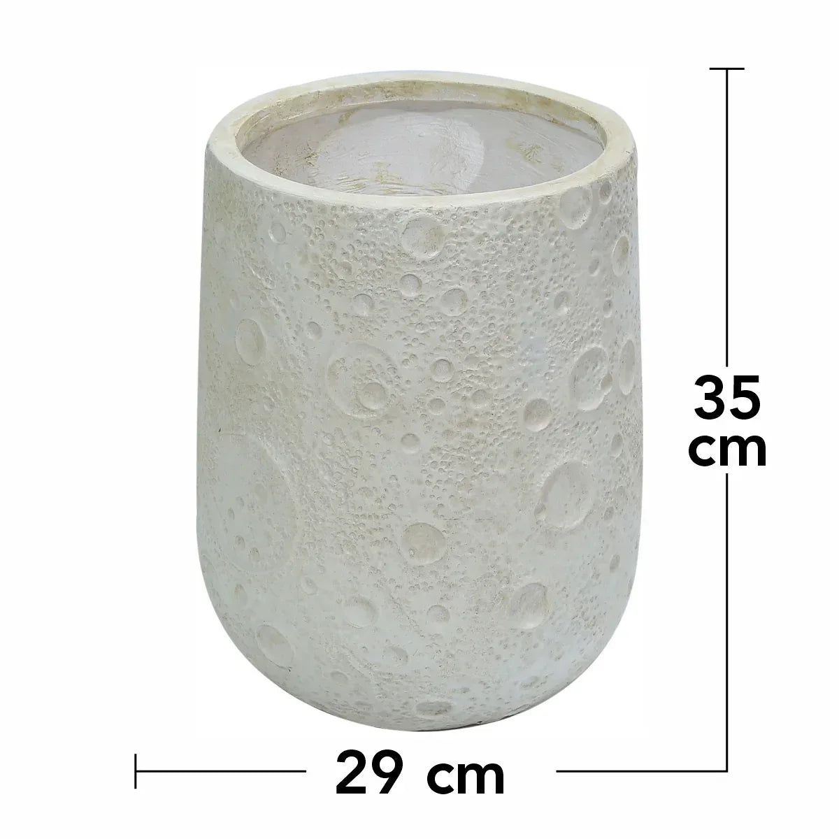 Ghiveci ecologic, Eco-friendly, Naimeed D6373, Mic, din materiale minerale, Gri, 39x29x29cm - 221.ro