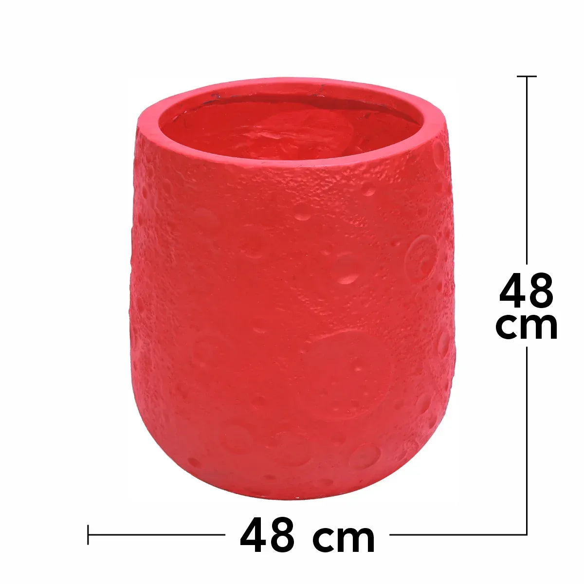 Ghiveci ecologic, Eco-friendly, Naimeed D6374, Mare, din materiale minerale, Rosu, 48x48x48cm - 221.ro