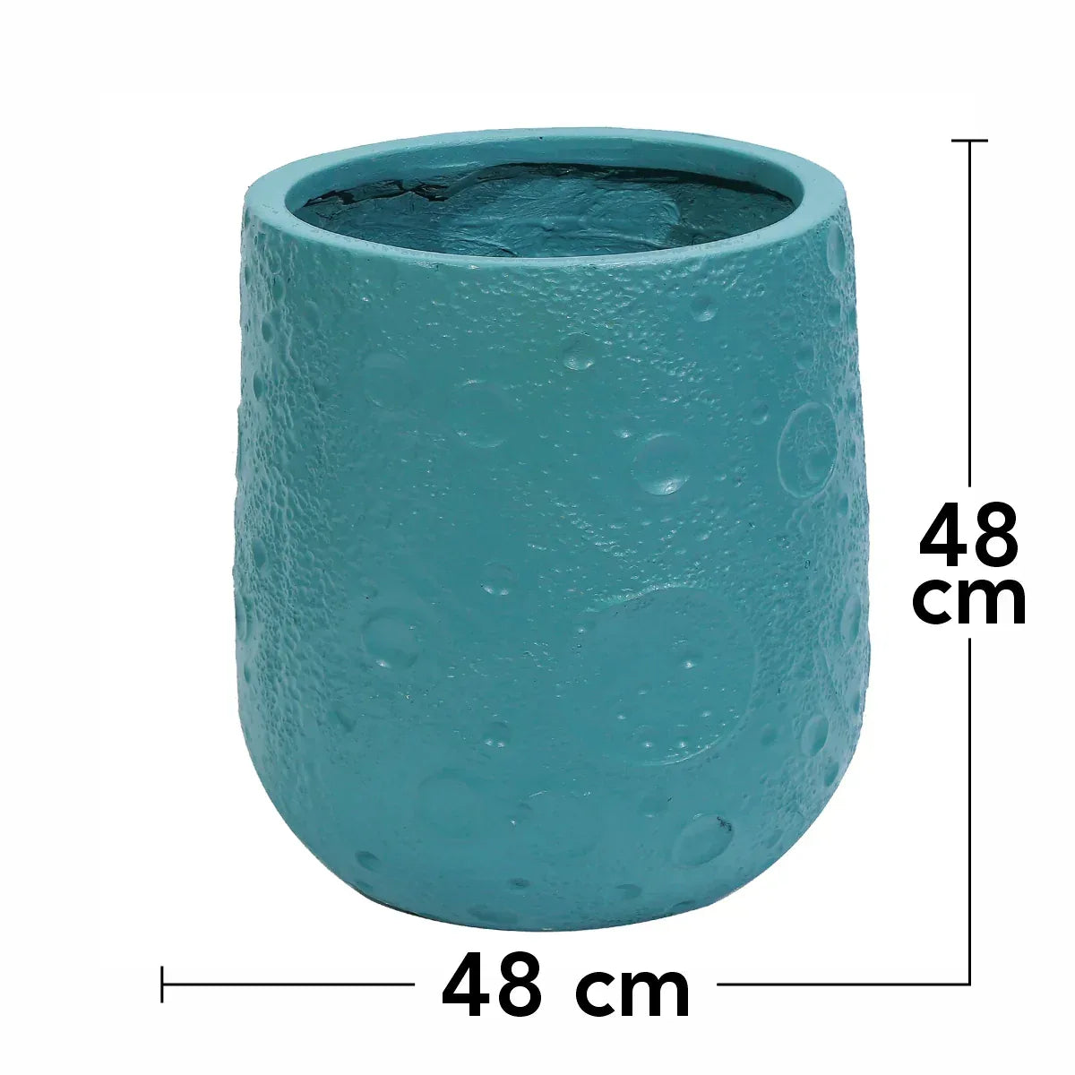 Ghiveci ecologic, Eco-friendly, Naimeed D6375, Mare, din materiale minerale, Turcoaz, 48x48x48cm - 221.ro