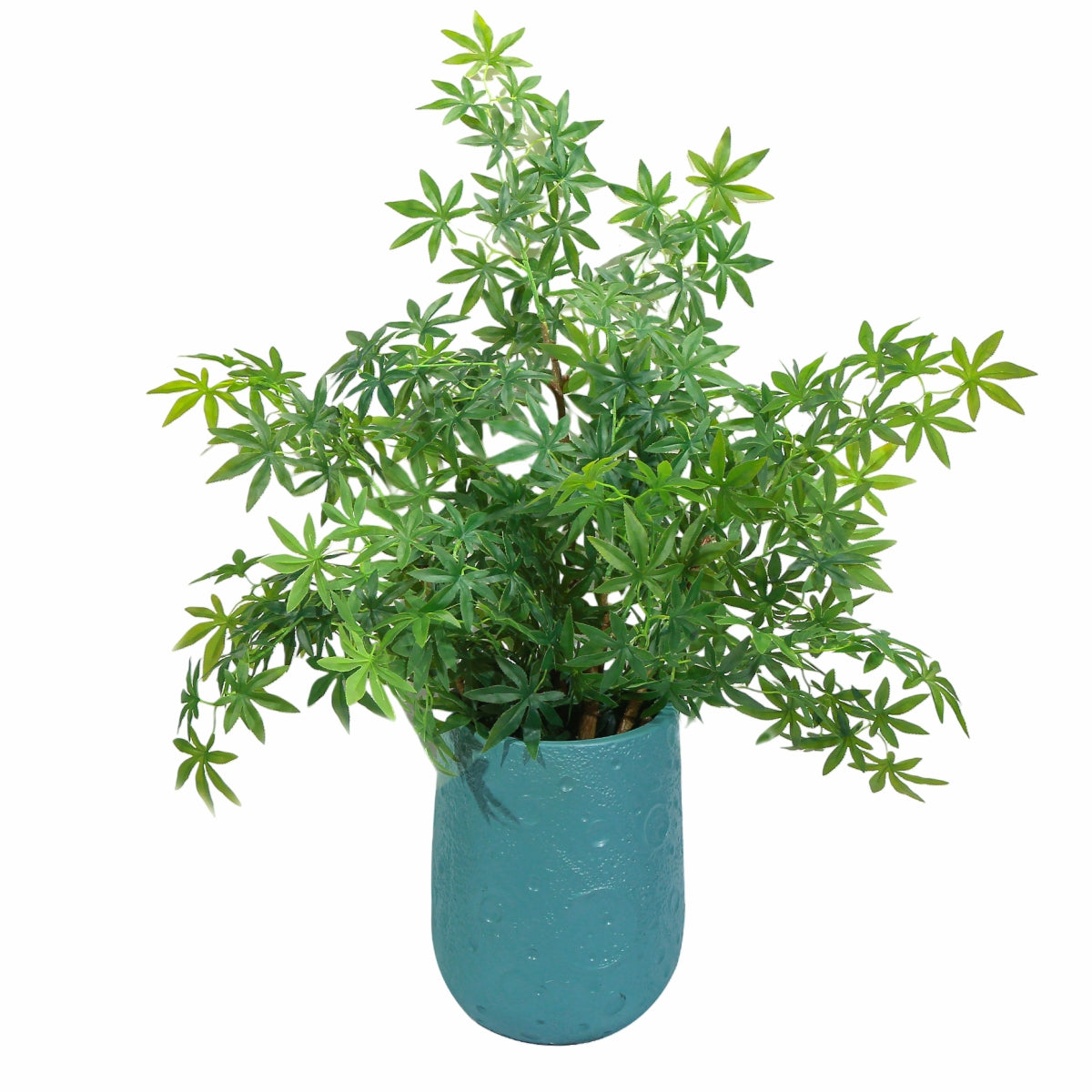 Ghiveci ecologic, Eco-friendly, Naimeed D6375, Mic, din materiale minerale, Turcoaz, 39x29x29cm