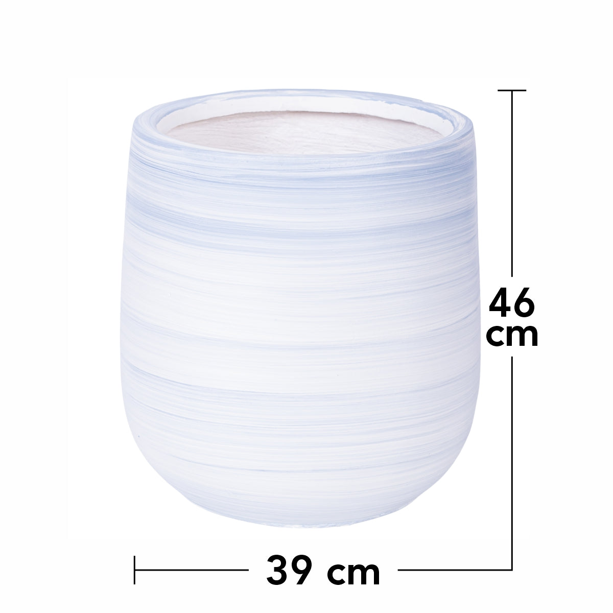 Ghiveci ecologic, Eco-friendly, Naimeed D6376, Mare, din materiale minerale, Albastru, 46x39x39cm