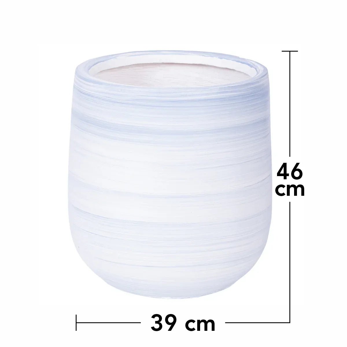 Ghiveci ecologic, Eco-friendly, Naimeed D6376, Mare, din materiale minerale, Albastru, 46x39x39cm - 221.ro