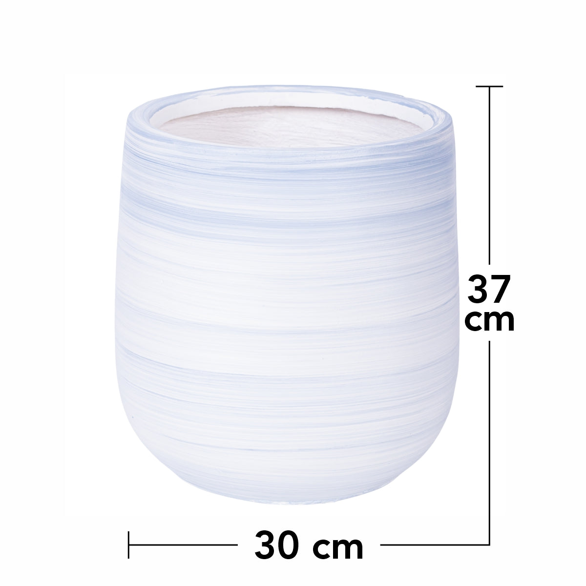 Ghiveci ecologic, Eco-friendly, Naimeed D6376, Mediu, din materiale minerale, Albastru, 37x30x30cm