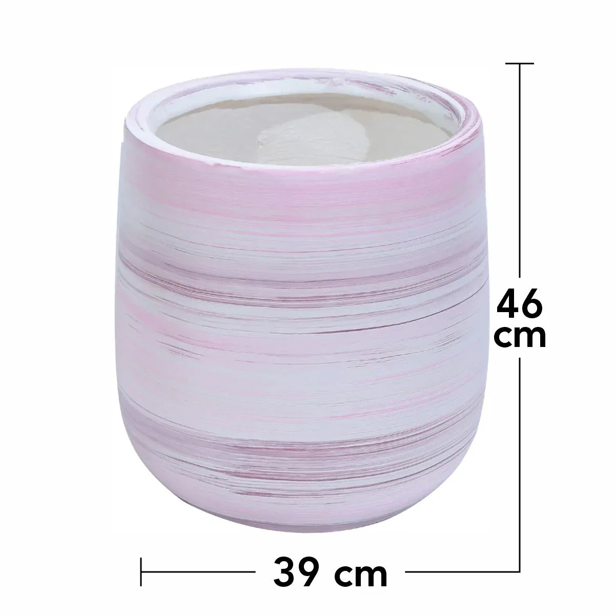 Ghiveci ecologic, Eco-friendly, Naimeed D6377, Mare, din materiale minerale, Roz, 46x39x39cm - 221.ro