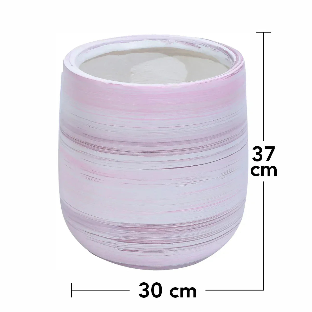 Ghiveci ecologic, Eco-friendly, Naimeed D6377, Mediu, din materiale minerale, Roz, 37x30x30cm - 221.ro