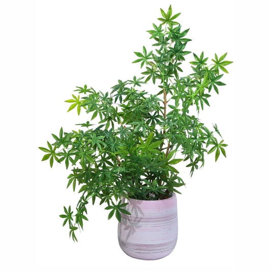 Ghiveci ecologic, Eco-friendly, Naimeed D6377, Mic, din materiale minerale, Roz, 26x23x23cm - 221.ro