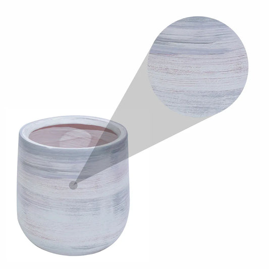 Ghiveci ecologic, Eco-friendly, Naimeed D6378, Mediu, din materiale minerale, Gri, 37x30x30cm - 221.ro