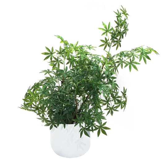 Ghiveci ecologic, Eco-friendly, Naimeed D6379, Mic, din materiale minerale, Alb, 26x29x29cm