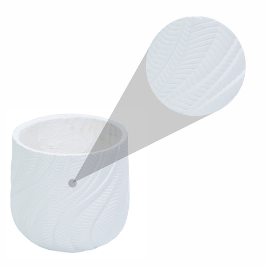 Ghiveci ecologic, Eco-friendly, Naimeed D6379, Mare, din materiale minerale, Alb, 42x45x45cm