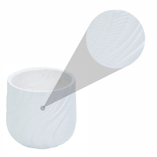 Ghiveci ecologic, Eco-friendly, Naimeed D6379, Mare, din materiale minerale, Alb, 42x45x45cm - 221.ro