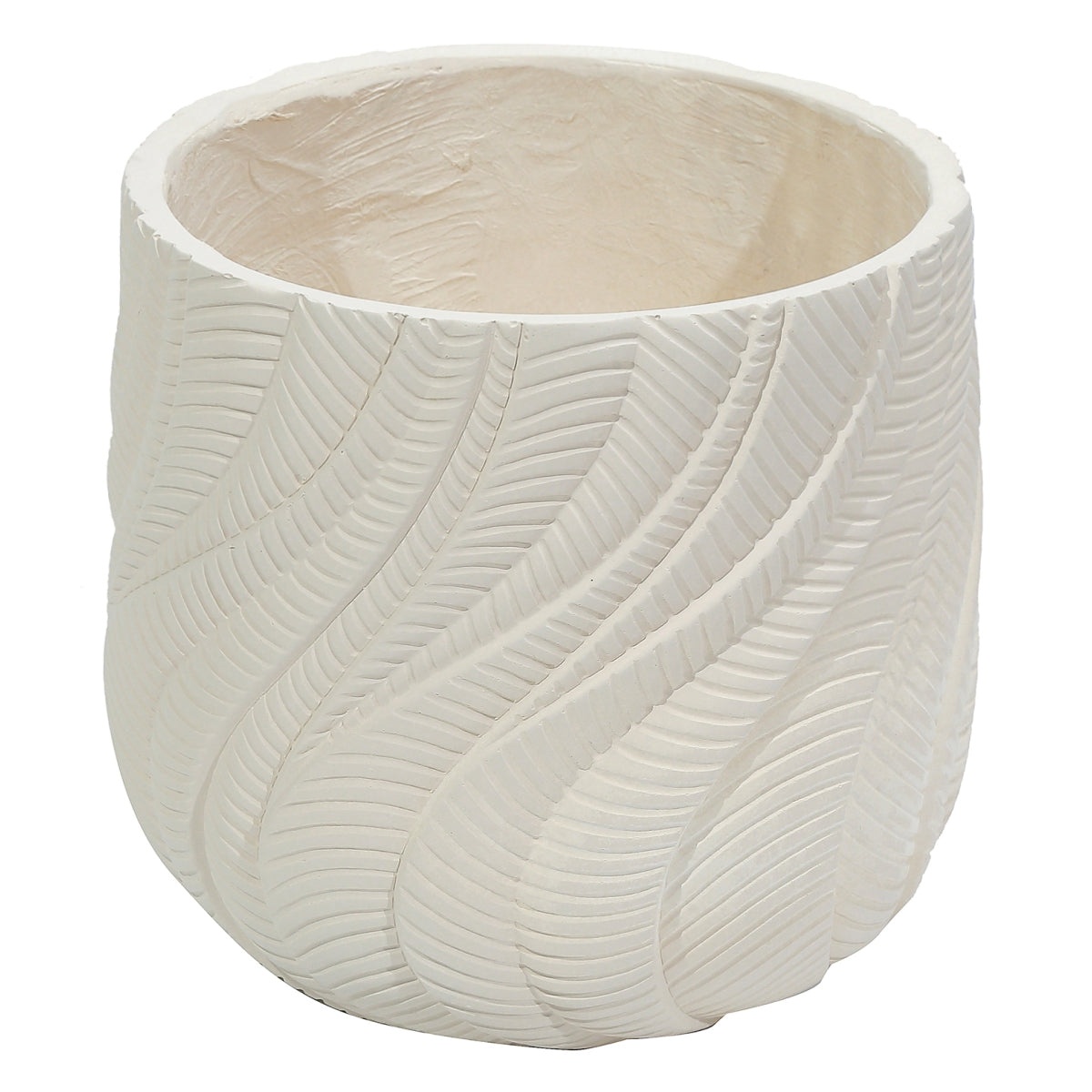 Ghiveci ecologic, Eco-friendly, Naimeed D6380, Mare, din materiale minerale, Crem, 42x45x45cm