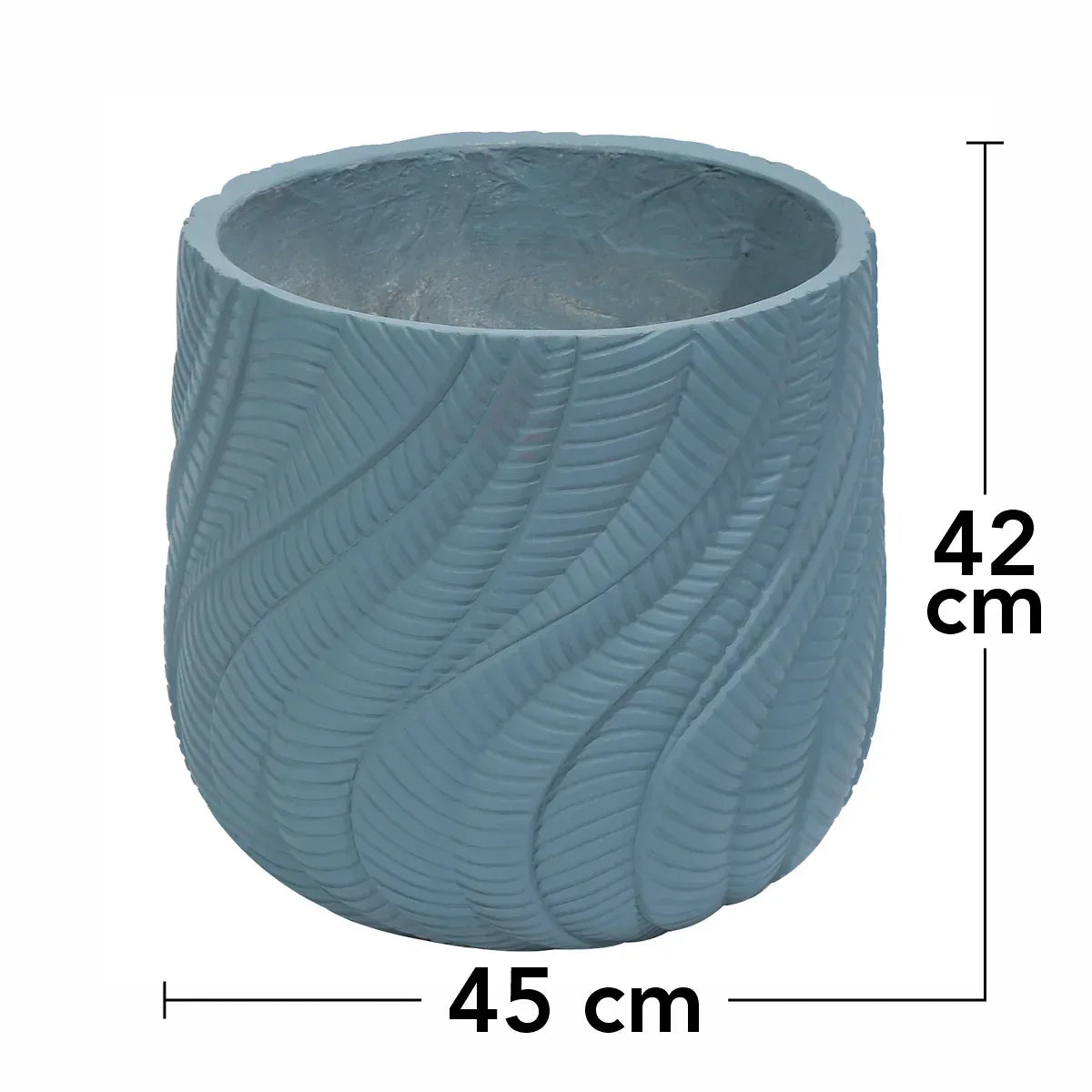 Ghiveci ecologic, Eco-friendly, Naimeed D6381, Mare, din materiale minerale, Albastru Provincial, 42x45x45cm - 221.ro