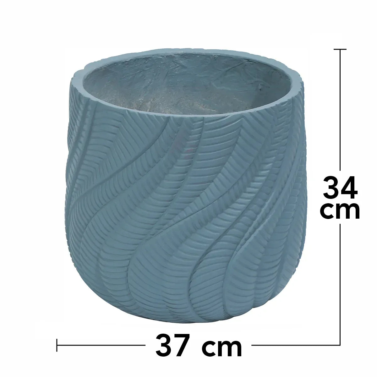 Ghiveci ecologic, Eco-friendly, Naimeed D6381, Mediu, din materiale minerale, Albastru Provincial, 34x37x37cm - 221.ro
