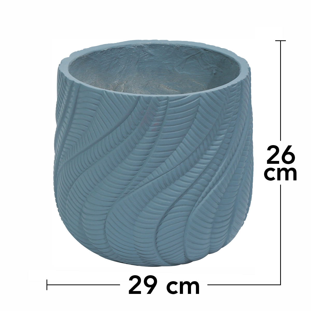 Ghiveci ecologic, Eco-friendly, Naimeed D6381, Mic, din materiale minerale, Albastru Provincial, 26x29x29cm