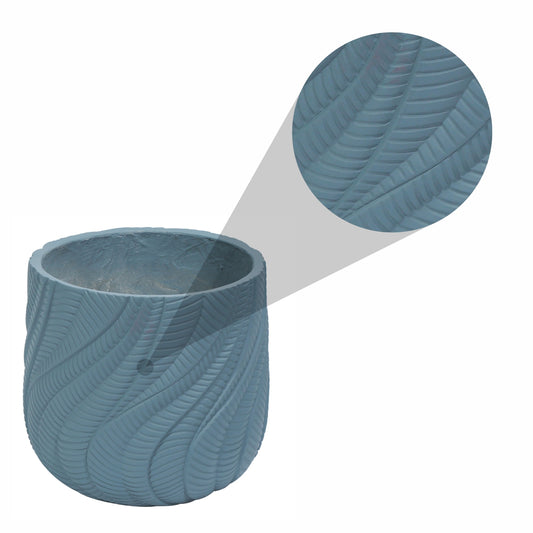 Ghiveci ecologic, Eco-friendly, Naimeed D6381, Mare, din materiale minerale, Albastru Provincial, 42x45x45cm