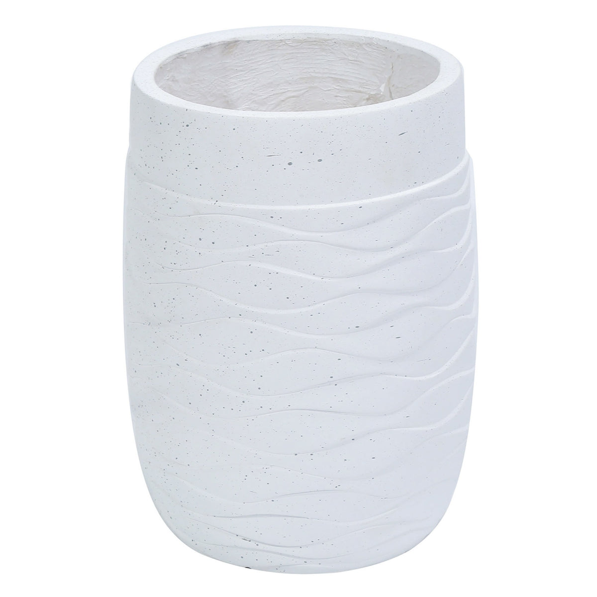 Ghiveci ecologic, Eco-friendly, Naimeed D6382, Mare, din materiale minerale, Alb, 57x40x40cm