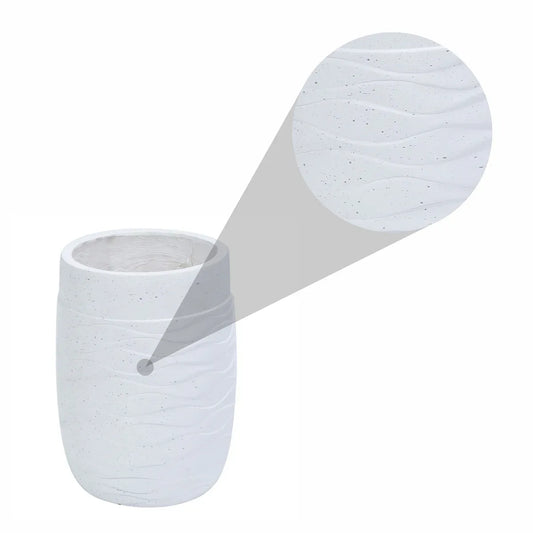 Ghiveci ecologic, Eco-friendly, Naimeed D6382, Mic, din materiale minerale, Alb, 30x21x21cm - 221.ro