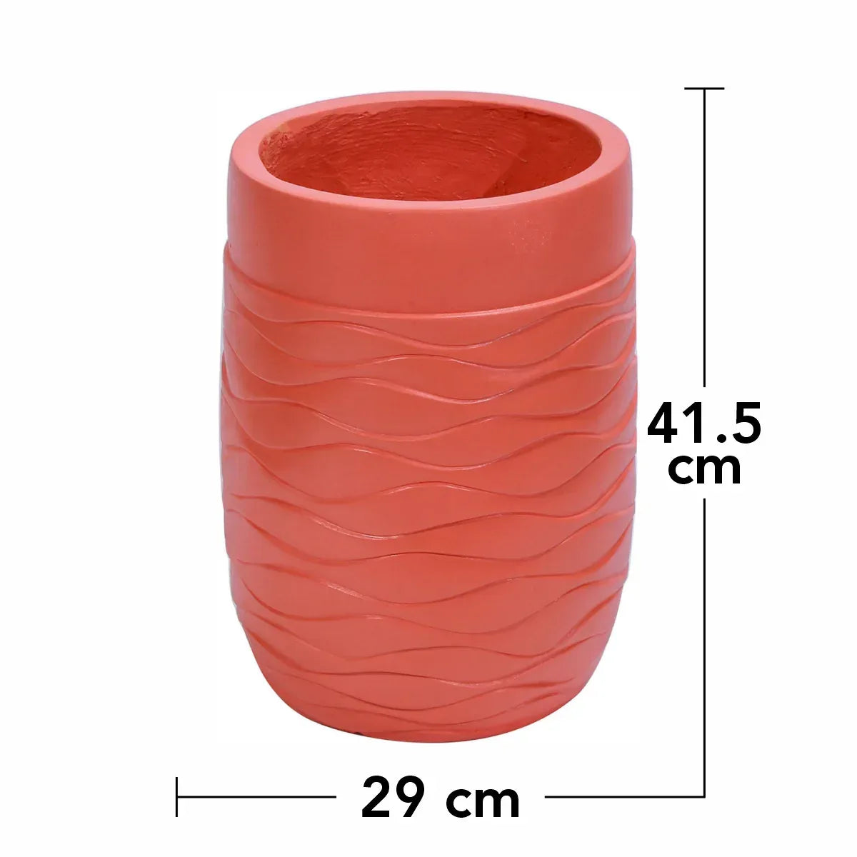 Ghiveci ecologic, Eco-friendly, Naimeed D6383, Mediu, din materiale minerale, Caramiziu, 41,5x29x29cm - 221.ro