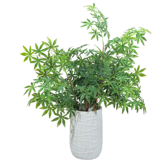 Ghiveci ecologic, Eco-friendly, Naimeed D6388, Mic, din materiale minerale, Alb, 31x20x20cm