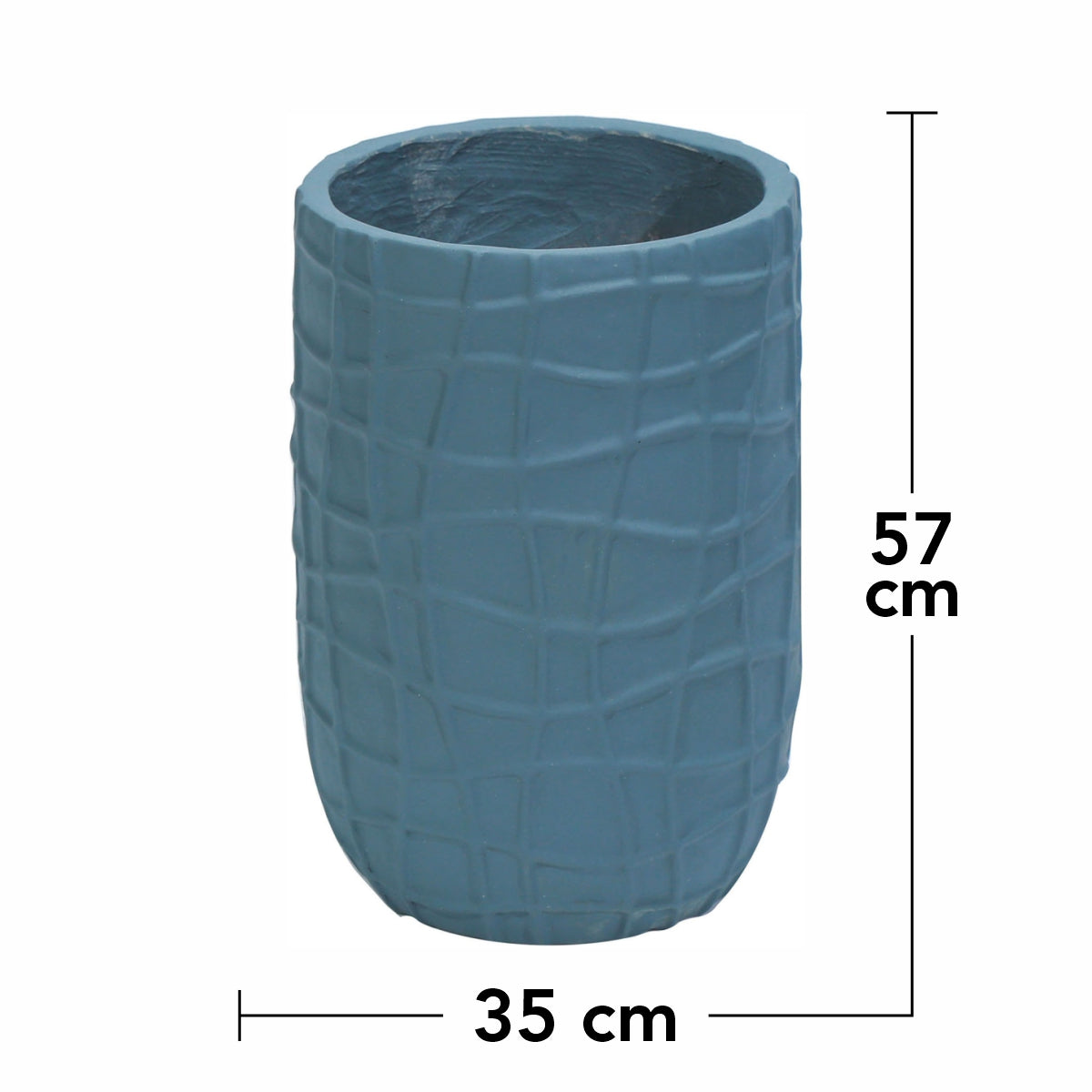 Ghiveci ecologic, Eco-friendly, Naimeed D6389, Mare, din materiale minerale, Albastru Provincial, 57x35x35cm