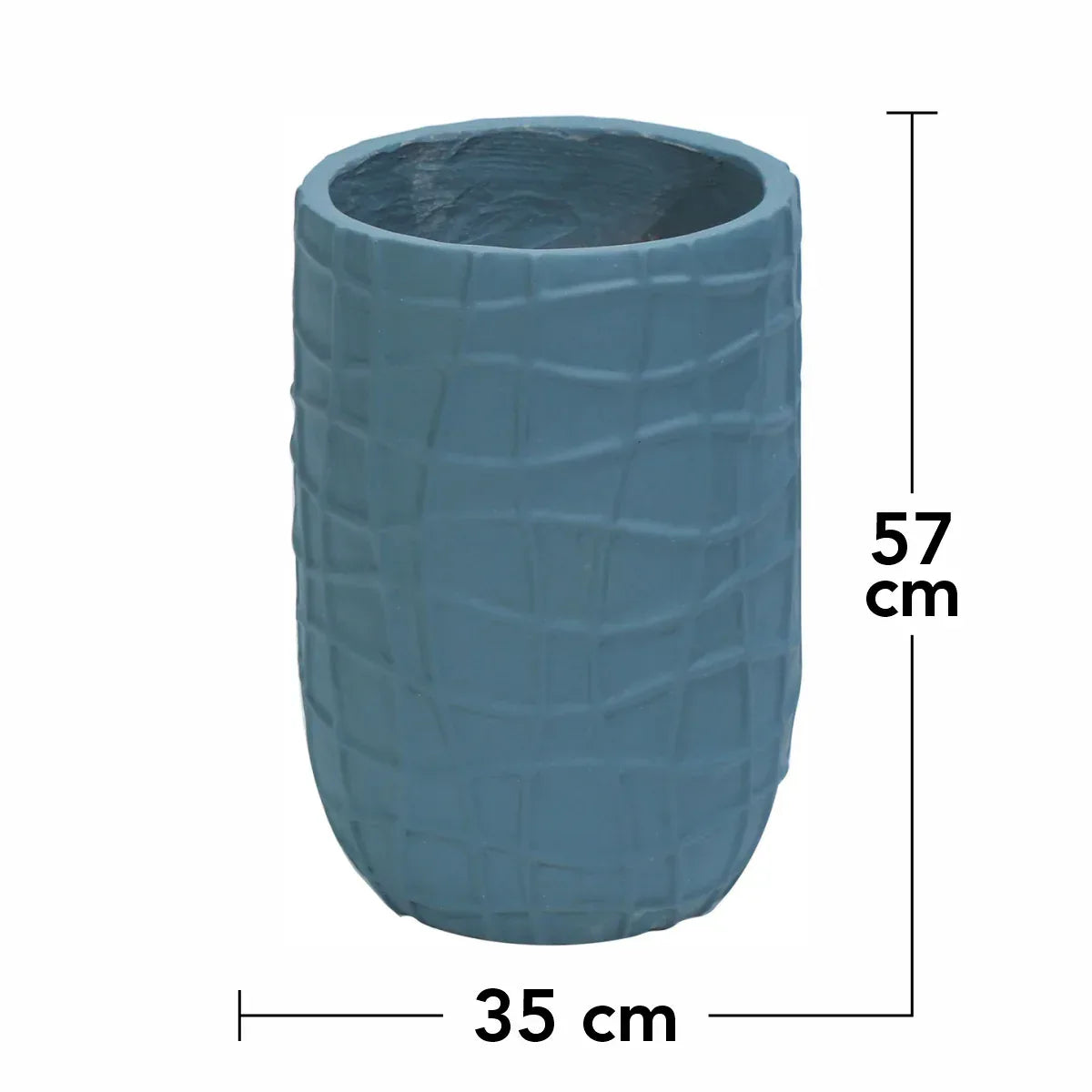 Ghiveci ecologic, Eco-friendly, Naimeed D6389, Mare, din materiale minerale, Albastru Provincial, 57x35x35cm - 221.ro