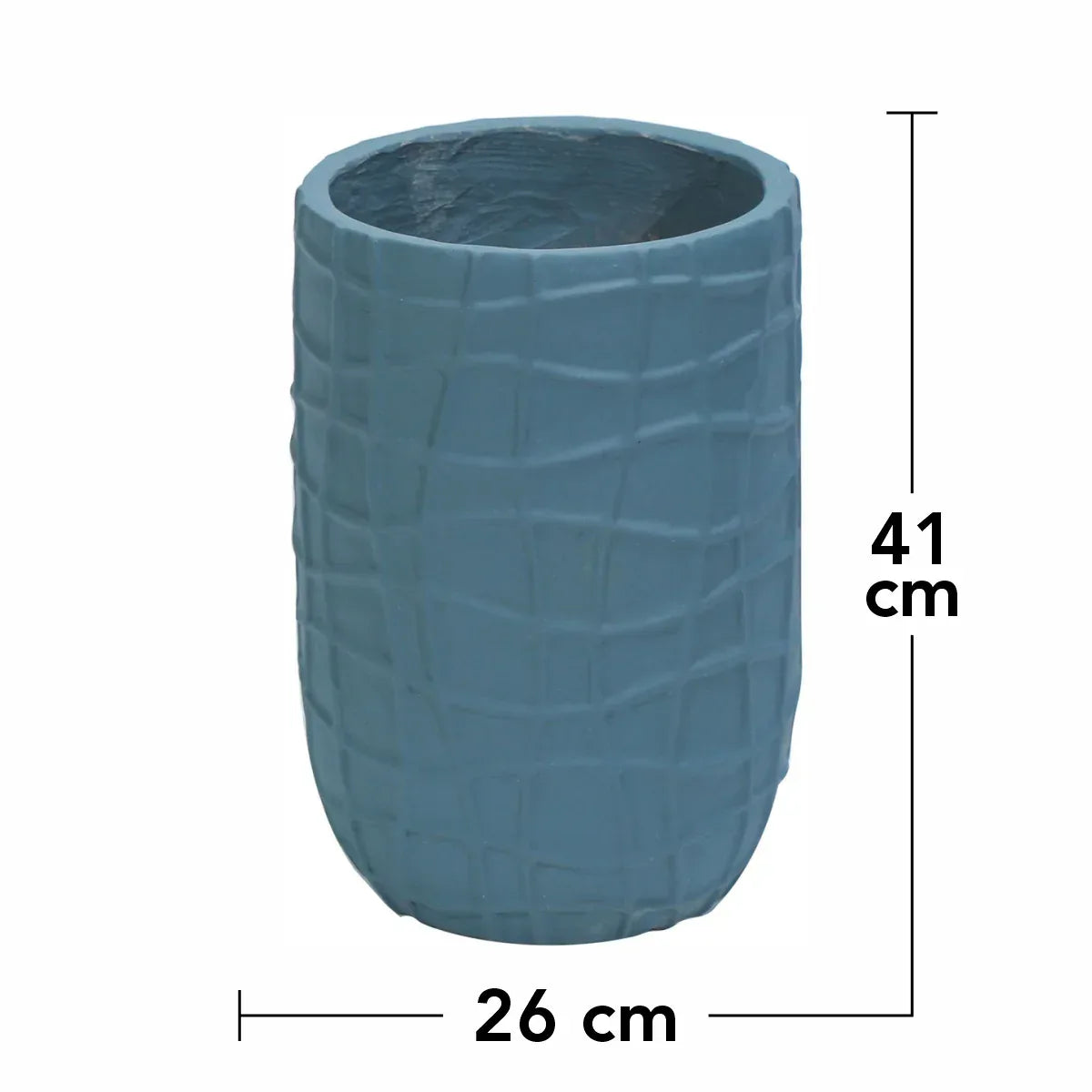 Ghiveci ecologic, Eco-friendly, Naimeed D6389 Mediu, din materiale minerale, Albastru Provincial, 41x26x26cm - 221.ro