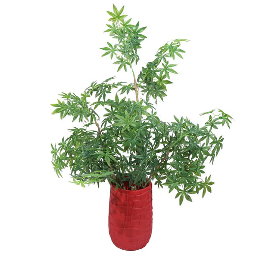 Ghiveci ecologic, Eco-friendly, Naimeed D6390, Mic, din materiale minerale, Rosu, 31x20x20cm - 221.ro