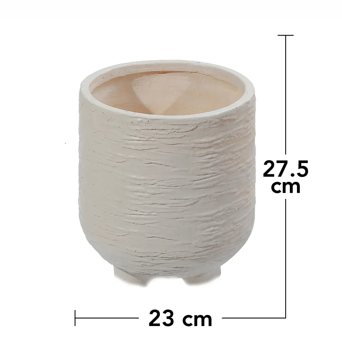 Ghiveci ecologic, Eco-friendly, Naimeed D6391, Mic, din materiale minerale, Bej, 27,5x23x23cm - 221.ro
