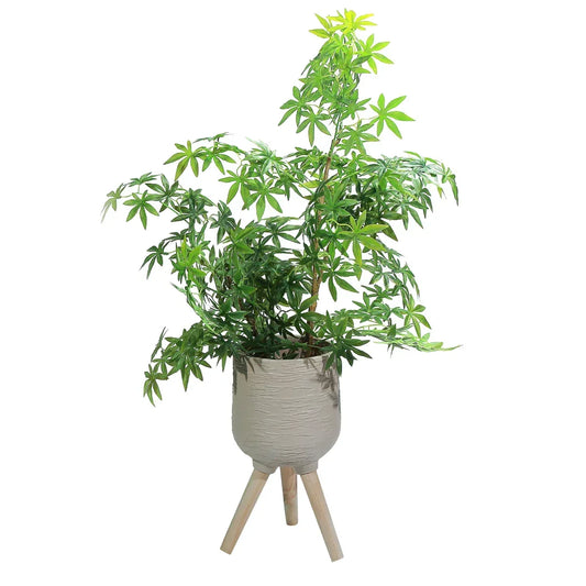 Ghiveci ecologic, Eco-friendly, Naimeed D6391, Mic, din materiale minerale, Bej, 27,5x23x23cm - 221.ro