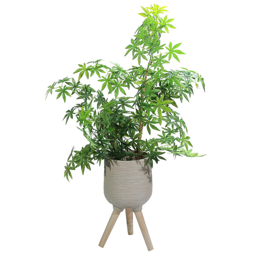 Ghiveci ecologic, Eco-friendly, Naimeed D6391, Mare, din materiale minerale, Bej, 38x36x36cm