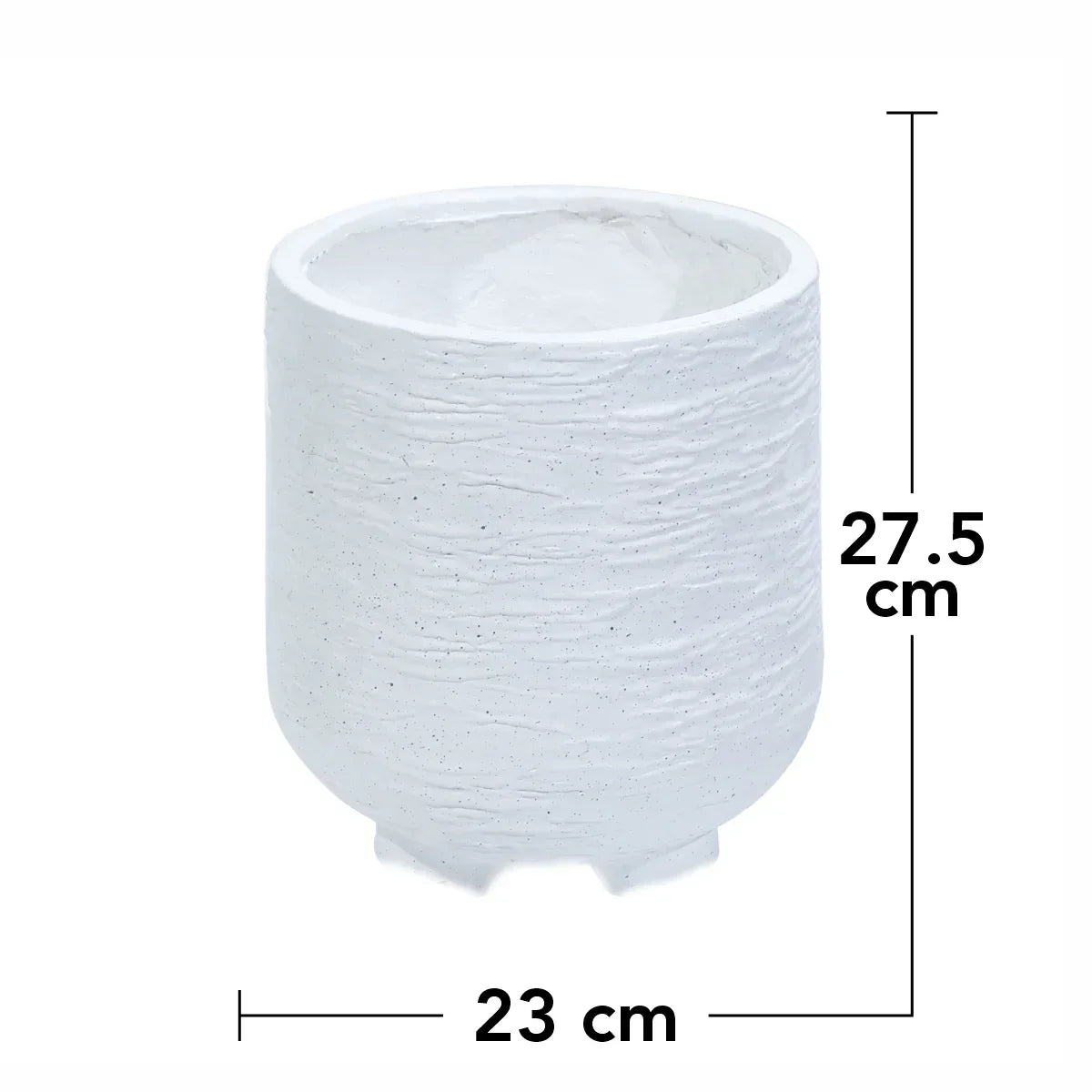 Ghiveci ecologic, Eco-friendly, Naimeed D6392, Mic, din materiale minerale, Alb, 27,5x23x23cm - 221.ro
