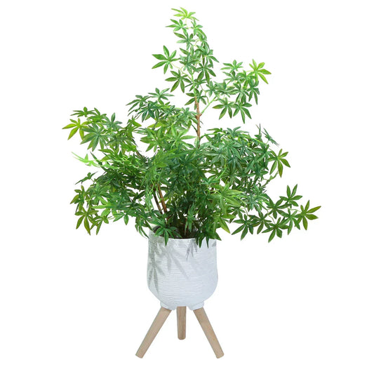 Ghiveci ecologic, Eco-friendly, Naimeed D6392 Mediu, din materiale minerale, Alb, 32x29x29cm - 221.ro