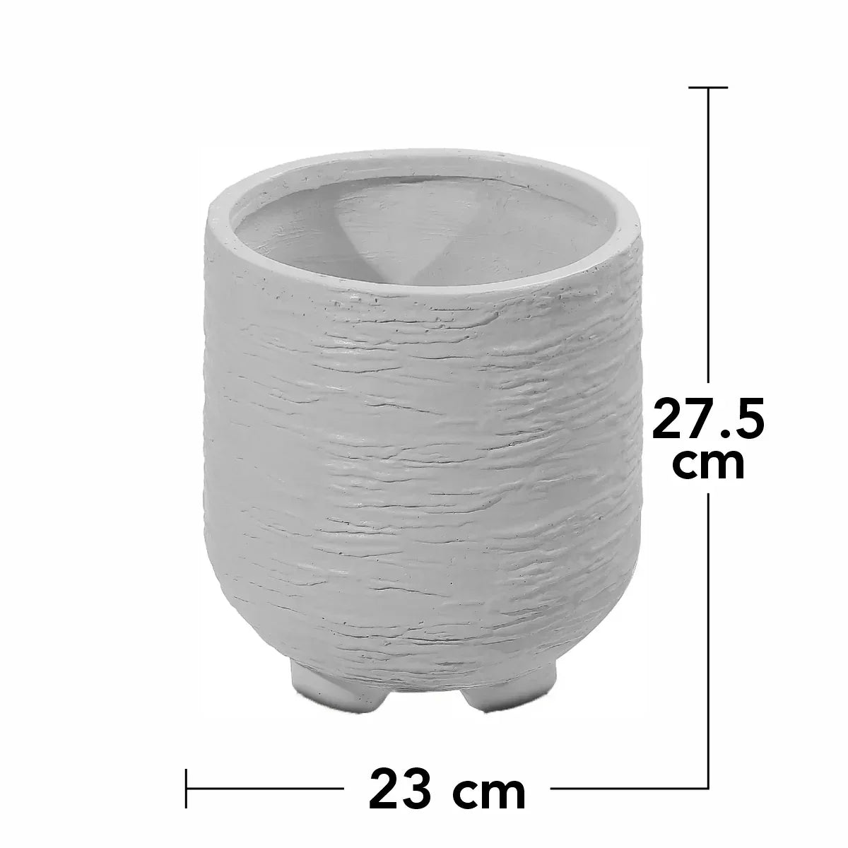 Ghiveci ecologic, Eco-friendly, Naimeed D6393, Mic, din materiale minerale, Gri, 27,5x23x23cm - 221.ro