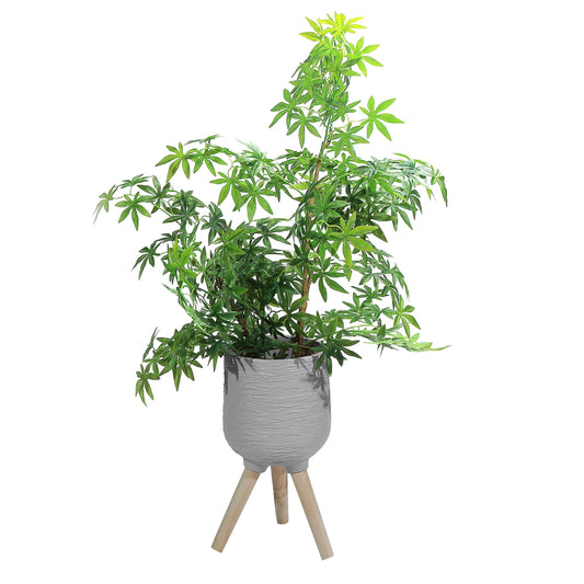 Ghiveci ecologic, Eco-friendly, Naimeed D6393, Mare, din materiale minerale, Gri, 38x36x36cm