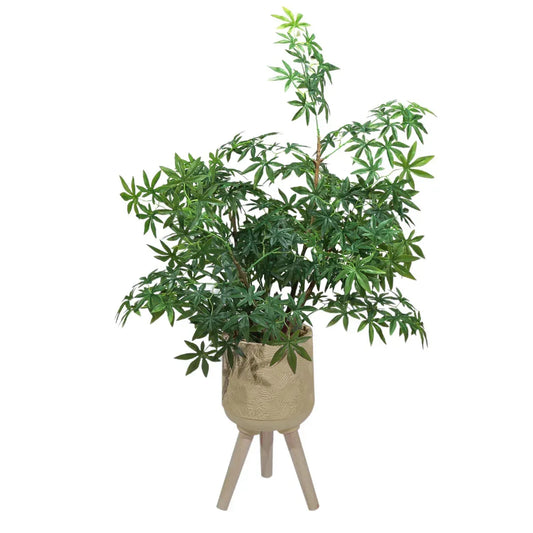 Ghiveci ecologic, Eco-friendly, Naimeed D6394, Mic, din materiale minerale, Crem, 25x21x21cm - 221.ro
