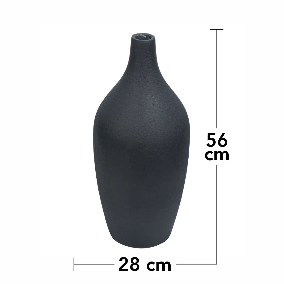 Ghiveci ecologic, Eco-friendly, Naimeed D6398, Mic, din materiale minerale, Negru, 56x28x28cm - 221.ro