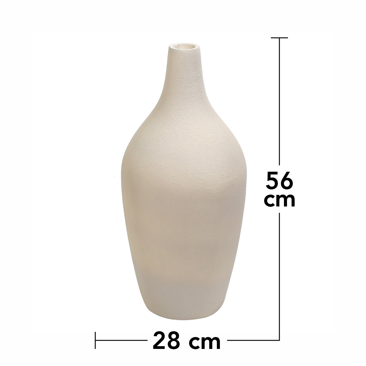 Ghiveci ecologic, Eco-friendly, Naimeed D6399, Mic, din materiale minerale, Crem, 56x28x28cm